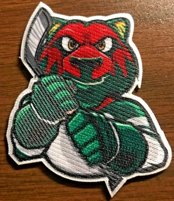 Minnesota Wild mini patch & pocket goalie helmet (5.5 cm  / 3 inches radius) - Image 1 of 4