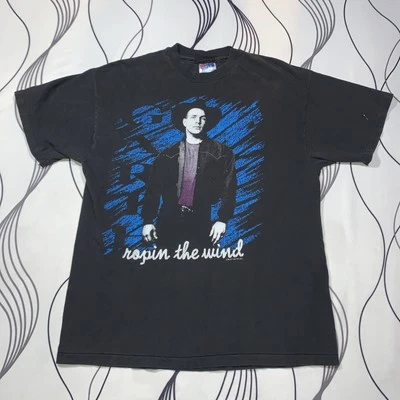 Vintage 90s Garth Brooks Ropin The Wind Concert Tour Tee Country Music Large - Image 1 of 4