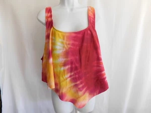 Rosegal Tankini Women's Tye Dye Adjustable Tank Swim Top Size 5X - Picture 1 of 6
