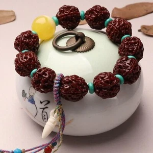 Nepal Bodhi Rocailles Armband große Perlen Jade wie Gebet Mala Perlen Unisex Schmuck - Bild 1 von 12