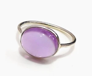 Natural Amethyst Gemstone Handmade 925 Sterling Silver Ring Size 5.5,Gift Ring - Picture 1 of 3