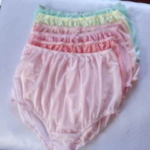 6 Plus Underwear Women Panties Silky Light Soft Nylon Briefs High Waist 44"-50" - Picture 1 of 14