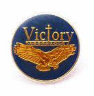 Victory Tabernacle - Flying Eagle - Gold Tone & Deep Blue - Vintage Lapel Pin