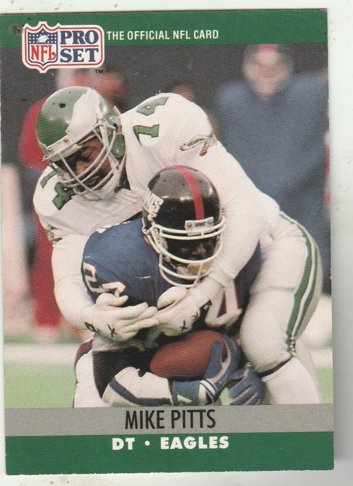 FREE SHIPPING-MINT TO NR MINT-1990 Pro Set #611 Mike Pitts EAGLES +BONUS CARDS - Image 1 of 1