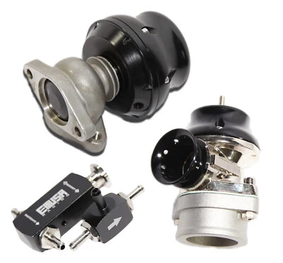 BLACK EMUSA Adj. 38mm External Wastegate+Boost Controller+Type RS BOV COMBO KIT - Image 1 of 4