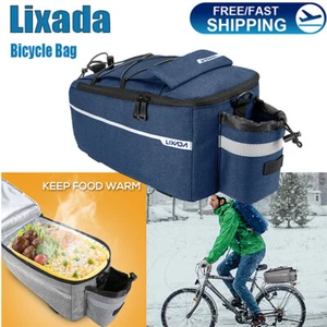 Lixada Insulated Trunk Cooler Bag Cycle Bicycle Rear Rack Reflective MTB H3A9 - Picture 1 of 10
