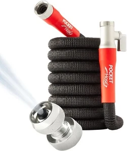 Silver Bullet Expandable Garden Hose 25-FT Adjustable Turbo Shot Nozzle, AS-SEEN - Picture 1 of 8