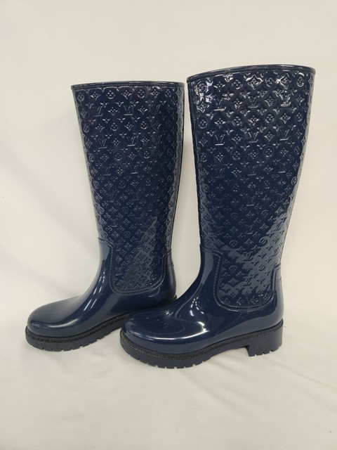 Louis Vuitton Rain boots Black Rubber ref.992634 - Joli Closet