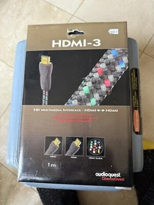 Audioquest CinemaQuest HDMI-3 cable, 1 meter, 6.1% silver conductors. - Picture 1 of 3