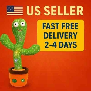 Talking Dancing Cactus Toy Repeats What You Say | Baby Gift for Toddlers - Picture 1 of 5