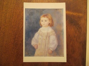 Art Postcard Pierre Auguste Renoir Child in white Continental Sized - Picture 1 of 2