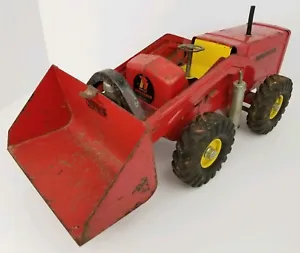 Vintage Nylint Red Pressed Steel Hough Payloader Front End Loader Tractor Toy - Picture 1 of 10