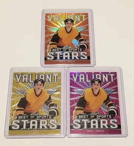 2020 LEAF BEST OF SPORTS Mario Lemieux Lot Of 3 /10 GOLD Pink /15 Orange /50 - Bild 1 von 2