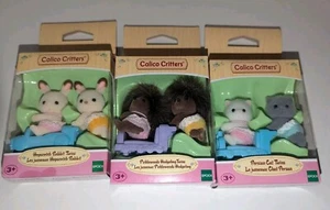 Calico Critters Hopscotch Rabbit Twins Pickleweeds Hedgehog Persian Cat Twins - Picture 1 of 14