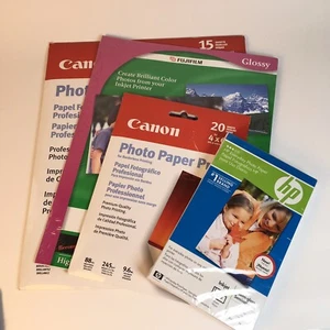 Canon Photo Paper Various Brands 4”x6” and 8.5”x11” New in Package - Afbeelding 1 van 6