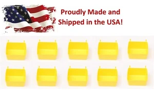 Small Plastic Yellow Pegboard Storage/Part Bins -10 Pack, JSP Brand - Picture 1 of 10