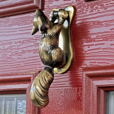 Solid Antique Brass Squirrel Door Knocker - Image 1 of 3