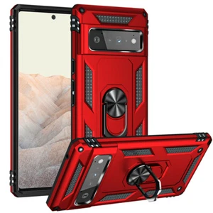 For Google Pixel 8/7/6Pro 5a 4XL Shockproof Armor Stand Ring Phone Case Cover - Picture 1 of 25