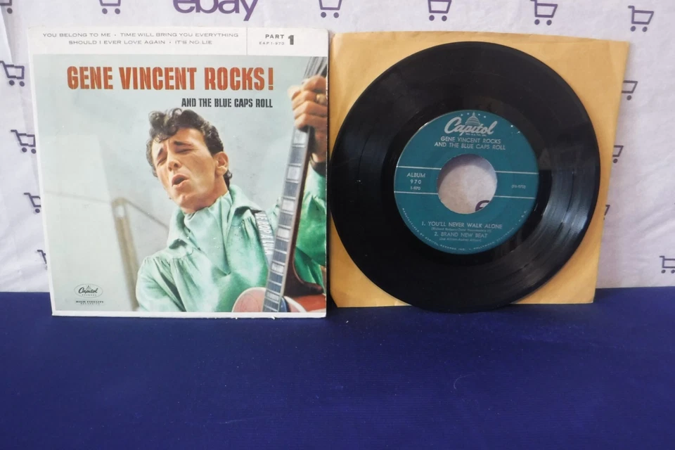 Gene Vincent Rocks! Part 1, 1957 Capitol Records EAP 1-970 USA Press Foto 1 de 4