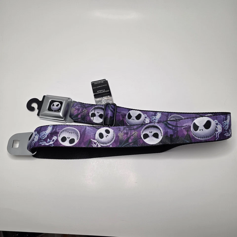 Cinturón de seguridad con hebilla Pesadilla antes de Navidad Jack Heads - 24-38 pulgadas Foto 1 de 1