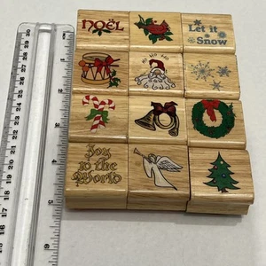 12 1 Inch Rubber Stamps “Let It snow set” - Picture 1 of 3
