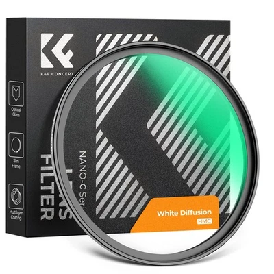 K&F Concept 49mm-82mm White Pro Mist Filter Cinematic Effect Filter NANO-C Serie - Image 1 of 4