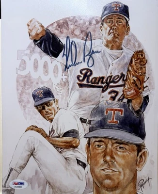 Nolan Ryan signed 8x10 photo  - Rangers - PSA/DNA Authenticated - Image 1 of 4