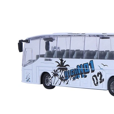 (Blanc) 1:50 Simulation Transit Bus Modèle Jouet Alliage Pull Back Bus Jouet - Photo 1/4