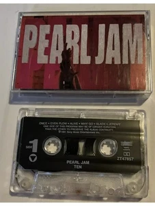 PEARL JAM Ten Cassette Tape 1991 Epic Records Grunge - Picture 1 of 2