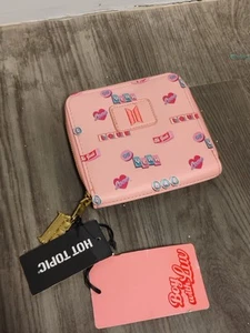 BTS Boy W/Luv Mini Zip Wallet With Icon Pink Rare Hot Topic New With Tags K Pop - Bild 1 von 3