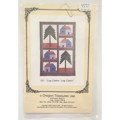 Oregon Treasures #121 Log Cabin Quilt or Wall Hanging Pattern 1988 - Image 1 of 2