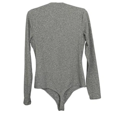 Body Forever 21 para mujer gris recortado manga larga talla pequeña elástico Foto 1 de 4