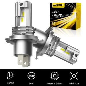 AUXITO LED Headlights H4 9003 Bulb Kit High Low Beam 100w 6500K Replace Halogens - Picture 1 of 10