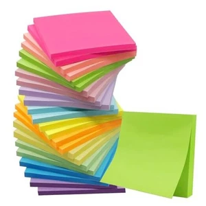 (24 Pack) Sticky Notes 3x3 in, Self-Stick Notes Pads 12 Sticky Bright Colors - Picture 1 of 7