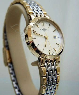 Rotary Ladies Watch Gold Plated Self Adjustable bracelet RRP £189 Working — 第 1/4 张图片