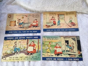 4 Postkarten Papier Hillbilly Cmic Humor MWM Color-Litho - Bild 1 von 6