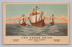 Postkarte Die drei Schiffe Jamestown Virginia - Bild 1 von 2