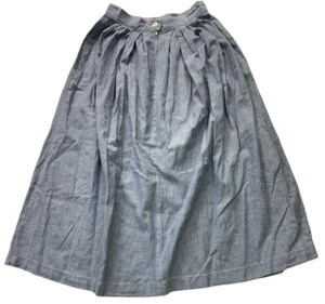 Vintage Ralph Lauren Midi Skirt Chambray Womens size 10W - Picture 1 of 11