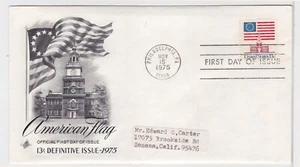 TurtlesTradingPost- Flag Independence Hall-1975 FDC #1625- Artcraft Cachet - Picture 1 of 1