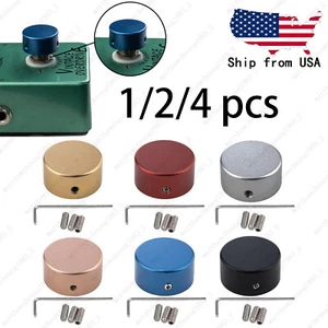 1/2/4 Stück Aluminiumlegierung Effektpedal Fußschalter Topper mit Schrauben 6 Farben - Bild 1 von 23