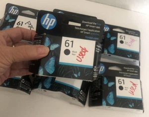 LOT 7 Oryginalny wkład atramentowy OEM HP 61 CZARNY VIRGIN UNFILLED pusty nie napełniany - Zdjęcie 1 z 6
