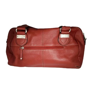 Tignanello Handbag Leather Red Silver Color Hardware Gift Tignanello Sig Lining - Bild 1 von 10