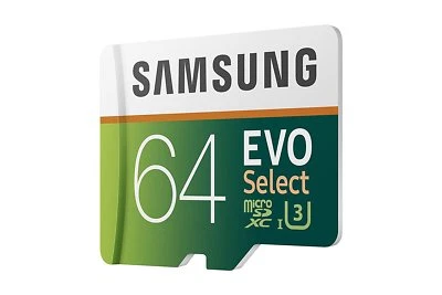 Samsung 64GB Micro EVO select V30 UHD SD card for HUBSAN H501C X4 Quadcopter - Image 1 of 4