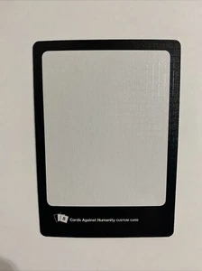 Black Blank Custom Card - Expansion #5 - Cards Against Humanity Card Game - Picture 1 of 2