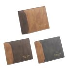 Mens Faux Leather Small Wallet Contrast Color Card Holder Zippered Coin Purse