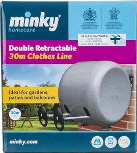 Ropa compacta ajustable retráctil Minky lavado secado doble línea - 30 m - Imagen 1 de 2