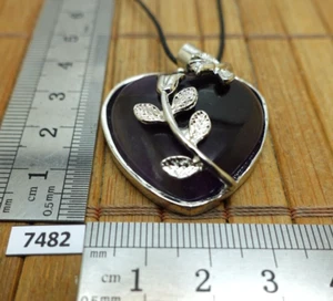 Pendentif argenté en AMETRINE pierre naturelle - collier reiki  lithotherapie - Picture 1 of 4