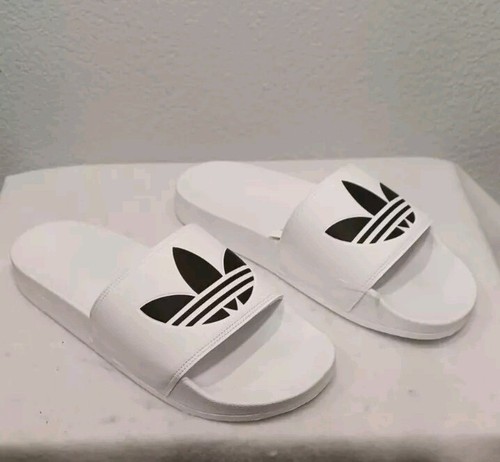 Nuovi sandali sandali Adidas Adilette Lite ~ bianco nero (FU8297) da uomo taglia 10