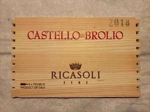 1 Rare Wine Wood Panel Castello Brolio Ricasoli Vintage CRATE BOX SIDE 1/25 783 - Picture 1 of 2