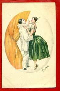 ART DECO CLOWN # 2134 ROMANCE VINTAGE POSTCARD 599 - Picture 1 of 2